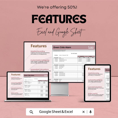 Non Profit Ledger Template Excel Google Sheets | Nonprofit Accounting Spreadsheet | Fund Tracking Template | Charity Financial Ledger |