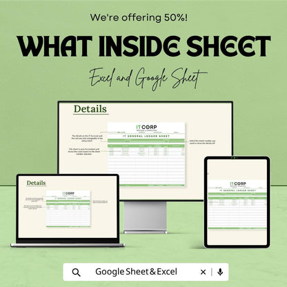 IT Financial Risk Analysis Sheet | Accounting Ledger Spreadsheet | IT Financial Tracking Template | Excel & Google Sheets |
