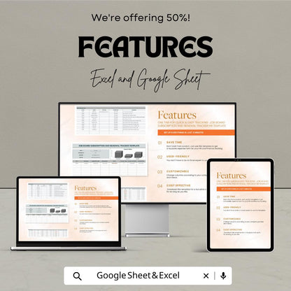 Job Board Subscription and Renewal Tracker HR Template | Excel & Google Sheets | Recruitment Management Spreadsheet