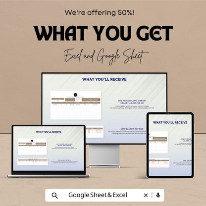 Job Pricing & Market Salary Analyzer HR Sheet | Excel and Google Sheets | HR Compensation Tool | Salary Benchmarking | Instant Download