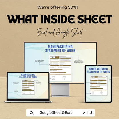 Manufacturing Statement of Work Template | SOW Template | Project Scope Document | Manufacturing Project Plan