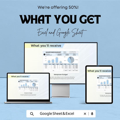 Manpower Budget Sheet – Excel and Google Sheets Template for Workforce Planning & Resource Allocation