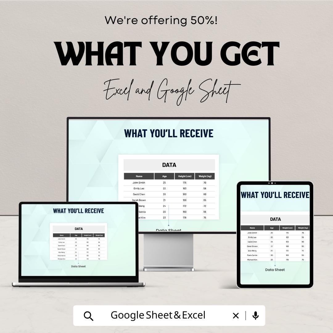 Printable Bar Chart Template for Excel & Google Sheets - Visualize Data with Ease