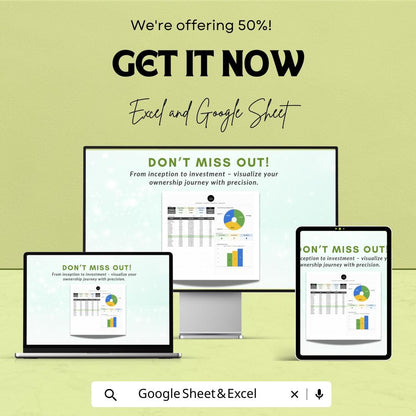 Startup Capitalization Table Template | Excel & Google Sheets | Cap Table Spreadsheet | Equity Ownership Tracker | Investor Shares Tool