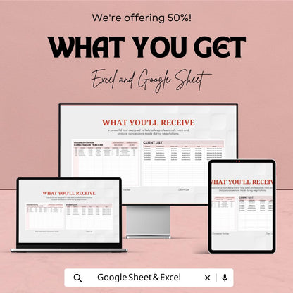 Sales Negotiation Concession Tracker Template | Deal Management Spreadsheet | Contract Tracking Tool | Digital Download