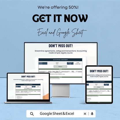Accounting Agreement Template | Editable Accounting Contract | Service Agreement Form | Accountant Client Agreement