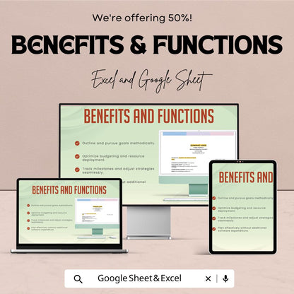 Simple Real Estate Invoice Template - Excel & Google Sheets - Easy-to-Use Invoice Tracker for Property Rentals