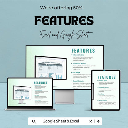 Sales Collateral Distribution Stats Template | Rep Performance Tracker | Distribution Metrics Report
