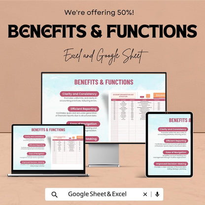Account Organization Template | Chart of Accounts Template | Accounting Structure Spreadsheet | Financial Organization Planner