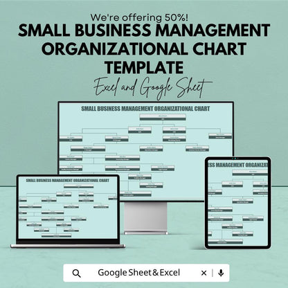 Small Business Organizational Chart Template | Org Chart Spreadsheet | Team Structure Planner |  Employee Management Template