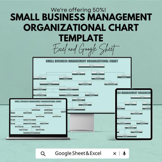 Small Business Organizational Chart Template | Org Chart Spreadsheet | Team Structure Planner |  Employee Management Template