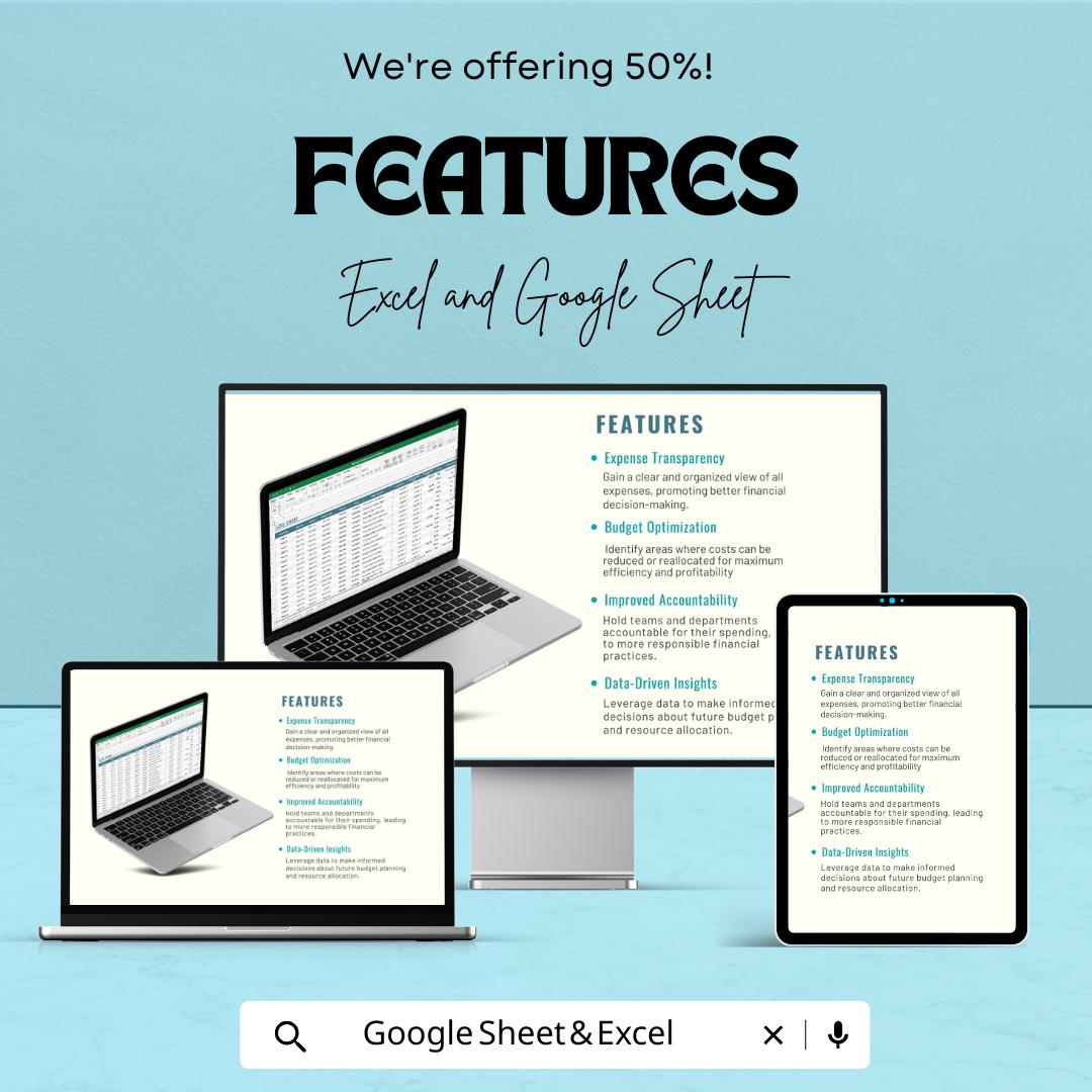 Project Management Log Sheet | Excel and Google Sheets Template | Track Projects, Budget & Expenses | Project Planning and Task Tracker