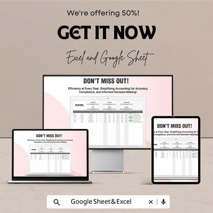 Accounting Procedure Efficiency Template | Excel & Google Sheets | Accounting Process Tracker | Financial Efficiency Spreadsheet