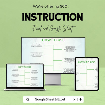 Employee Task Tracker Excel | Assignment Tracker Spreadsheet | Team Task Manager | Project Management Template