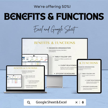 Legal Client Consultation Tracking System Template, Attorney Consultation Log, Law Office Tracker,  Client Meeting Tracker
