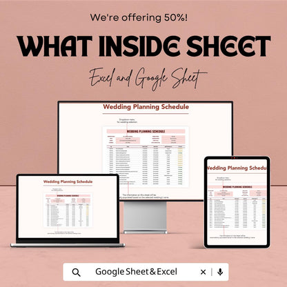 Wedding Planning Template  | Wedding Planner Google Sheets | Wedding Checklist & Timeline | Bridal Organizer