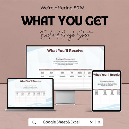 Accounting Employee Benefits Management Template | HR Benefits Tracker | Employee Compensation Spreadsheet | Payroll Benefits Log