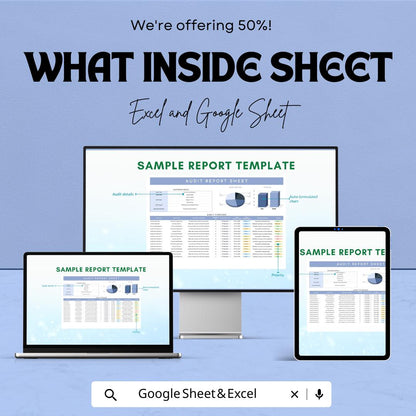 Report Layout Template | Professional Business Report Template | Editable Data Analysis Template | Chart Dashboard Layout