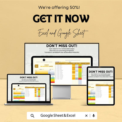Startup Risk Assessment Matrix Template | Excel & Google Sheets | Business Risk Management Tool | Startup Risk Analysis Dashboard