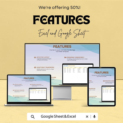 Tool Box Sign Out Sheet – Google Sheets Template – Track Equipment Check-Out for Teams and Departments – Printable Work Log for Tools