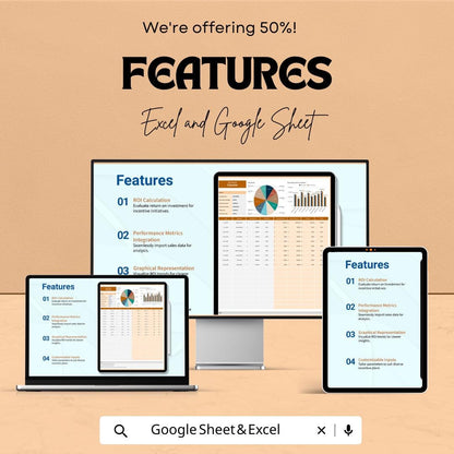 Sales Incentive ROI Calculator Sheet - Excel and Google Sheet for ROI Tracking and Optimization - Commission & Performance Analysis Template