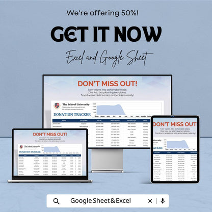 Donation Tracker Template, Donor Management Spreadsheet, Fundraising Tracker, Nonprofit Excel Template, Charity Tracker