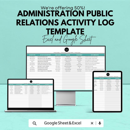Administration Public Relations Activity Log Template | Employee Management & Reporting | Public Relations Log Template