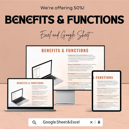 Startup Budget Plan Template | Business Budget Spreadsheet | Startup Financial Planning Sheet | Excel & Google Sheets | Expense Tracker