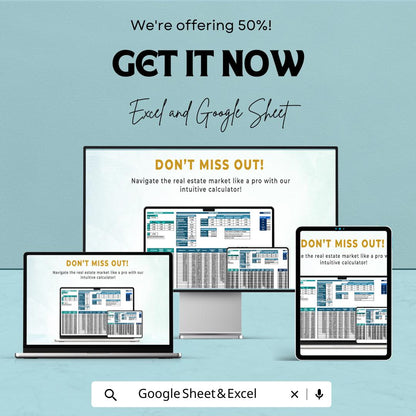 Buy or Rent Calculator Template | Real Estate Cost Comparison Tool | Housing Decision Spreadsheet | Property Analysis Template