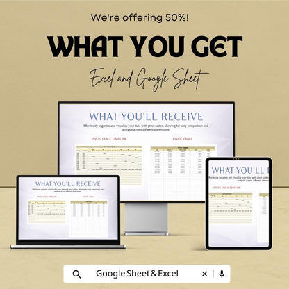 Pivot Table Timeline Sheet | Google Sheets | Data Trends Dashboard | Automated Pivot Report | Sales & KPI Tracker | Editable Template