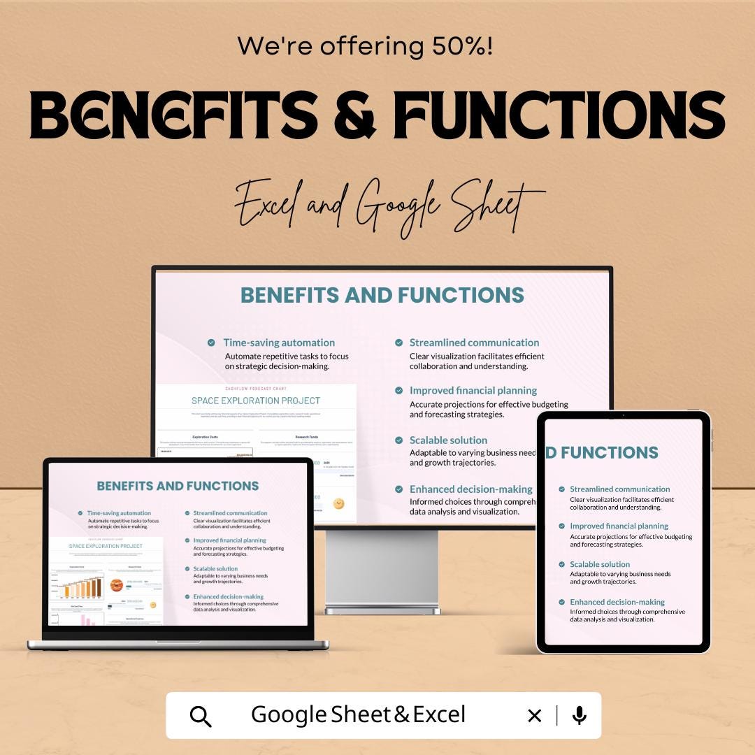 Cashflow Forecast Sheet for Businesses | Dynamic Financial Planning Tool in Excel & Google Sheets | Cash Flow Tracker