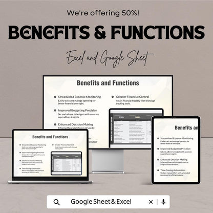 Financial Cost Efficiency Tracker Template | Cost Analysis Spreadsheet | Budget Efficiency Dashboard | Business Finance Tracker