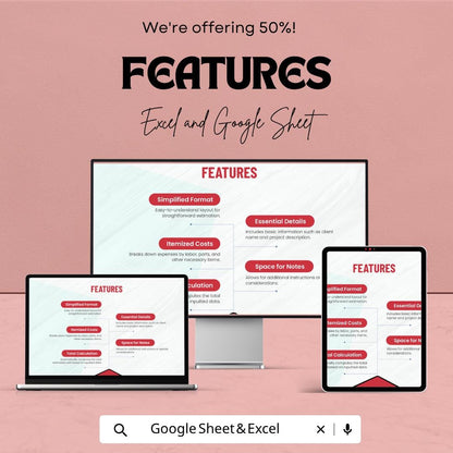 Repair Estimate Template Excel | Service Estimate Invoice | Contractor Quote Template | Auto Repair Estimate Sheet | Google Sheets Estimate