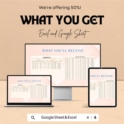 Transport and Logistics Expense Tracker Sheet | Excel & Google Sheets for Managing Transportation Costs