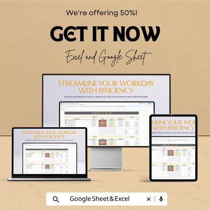 Office To Do List Template | Task Management Spreadsheet | Daily Planner Template | Work Task Tracker | Excel & Google Sheets |