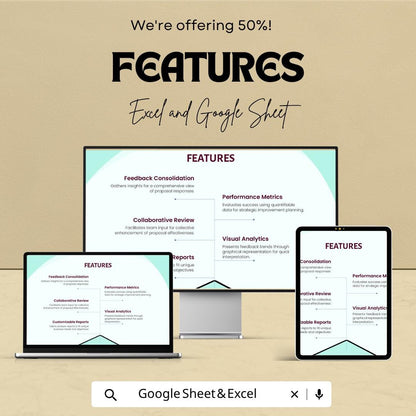 Sales Proposal Feedback Analysis Template | Proposal Review Spreadsheet | Client Feedback Tracker | Excel & Google Sheets |