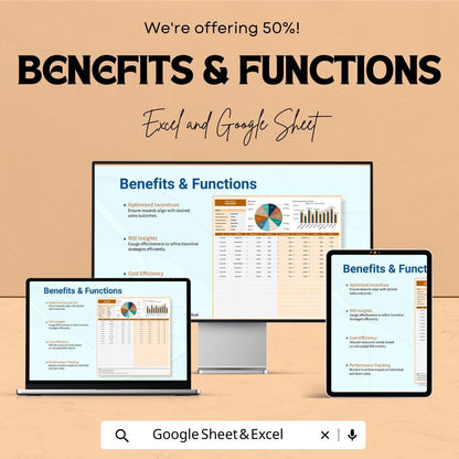 Sales Incentive ROI Calculator Sheet - Excel and Google Sheet for ROI Tracking and Optimization - Commission & Performance Analysis Template
