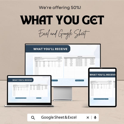 Multi-Enterprise Practical Sign-In Form Sheet | Employee Attendance & Sign-In Template | Excel and Google Sheet Format