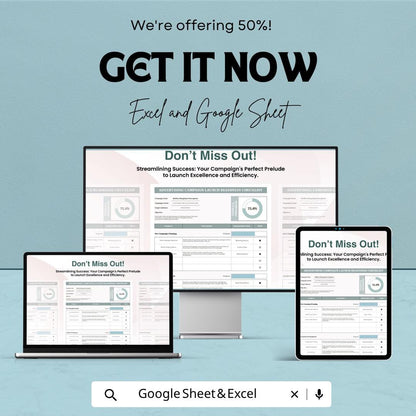 Advertising Campaign Launch Checklist Template | Marketing Campaign Planner | Launch Readiness Tracker