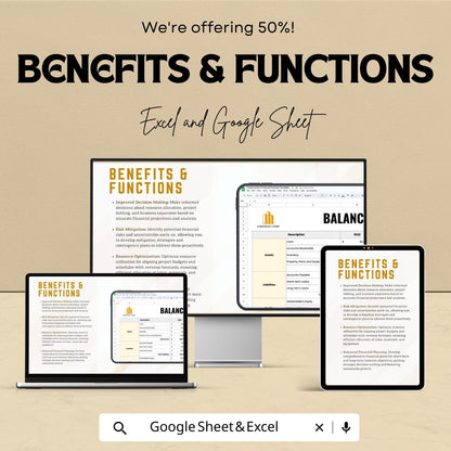 Construction Financial Forecast Template | Income Statement Balance Sheet Cash Flow | Construction Budget and Cost Forecast