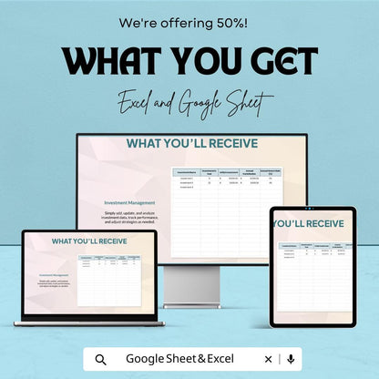 Financial Investment Yield Calculator Template | Investment Return Calculator | Yield Analysis Spreadsheet | Finance Planning Tool