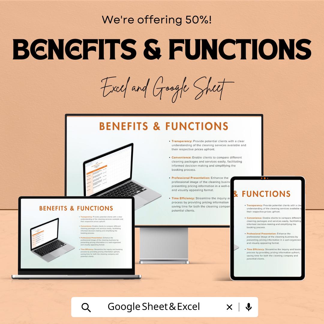 Cleaning Service Price List Template | Google Sheets & Excel | Editable Pricing Sheet | Housekeeping Rate Chart | Instant Download
