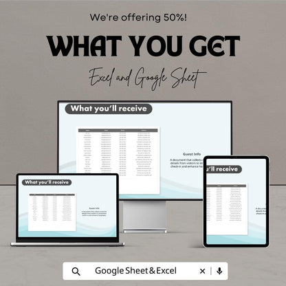 Pool Sign In Sheet | Excel and Google Sheet Template for Hotels and Resorts | Track Visitor Details, Time-in & Time-out | Easy to Customize