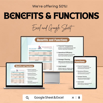 Retail Profit and Loss Sheet for Small Business | Google Sheet Template | Track Revenue & Expenses | Profit Loss Statement Template
