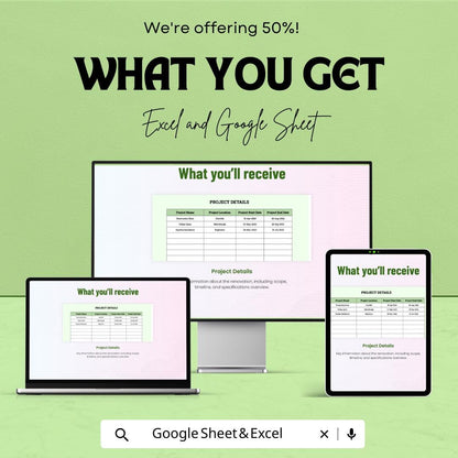 Home Renovation Project Budget Template | Excel & Google Sheets | Remodel Budget Planner | Home Improvement Cost Tracker