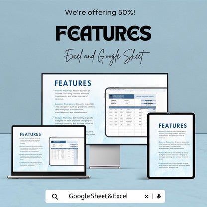 Income and Expense Tracker Template Excel, Monthly Budget Spreadsheet, Small Business Income Tracker,Expense Log Template