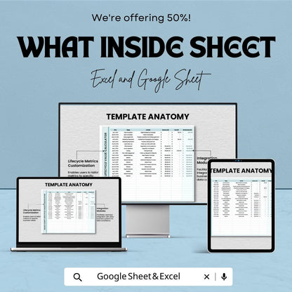 Sales Client Lifecycle Value Calculator Template | Excel & Google Sheets | Customer Lifetime Value Spreadsheet | CLV Tracker