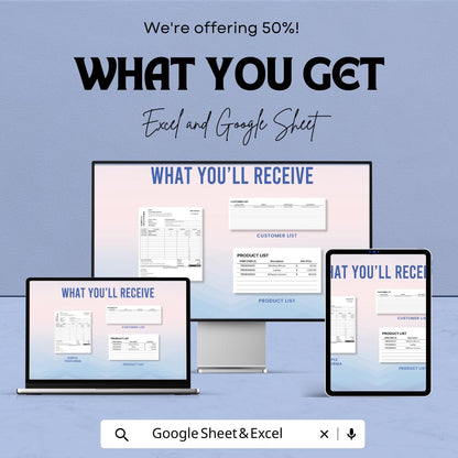 Simple Proforma Invoice Template | Google Sheets & Excel | Business Sales Quote Form | Editable Price Estimate | Professional Billing Format