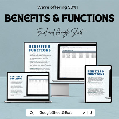 Sales Post-Event Follow-Up Tracker Template | Excel & Google Sheets Lead Management Tool | Sales Follow-Up Dashboard