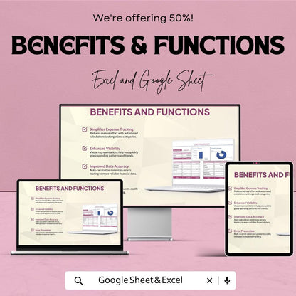 Cost Spreadsheet Template | Excel & Google Sheets Budget Tracker | Income Expense Dashboard | Financial Planning Tool